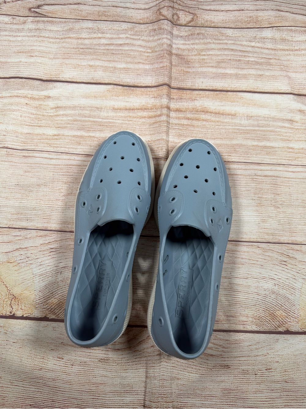 Sperry Men's Light Blue Slip-On‎ Perforated Original Float Boat Shoes